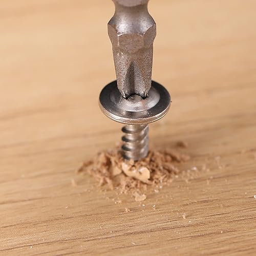 Miniatura 7 de SG TZH - Tornillos de chapa metálica #8 x 1-12 pulgadas, 100 tornillos de acero inoxidable 410 con cabeza de bragueta de acero inoxidable