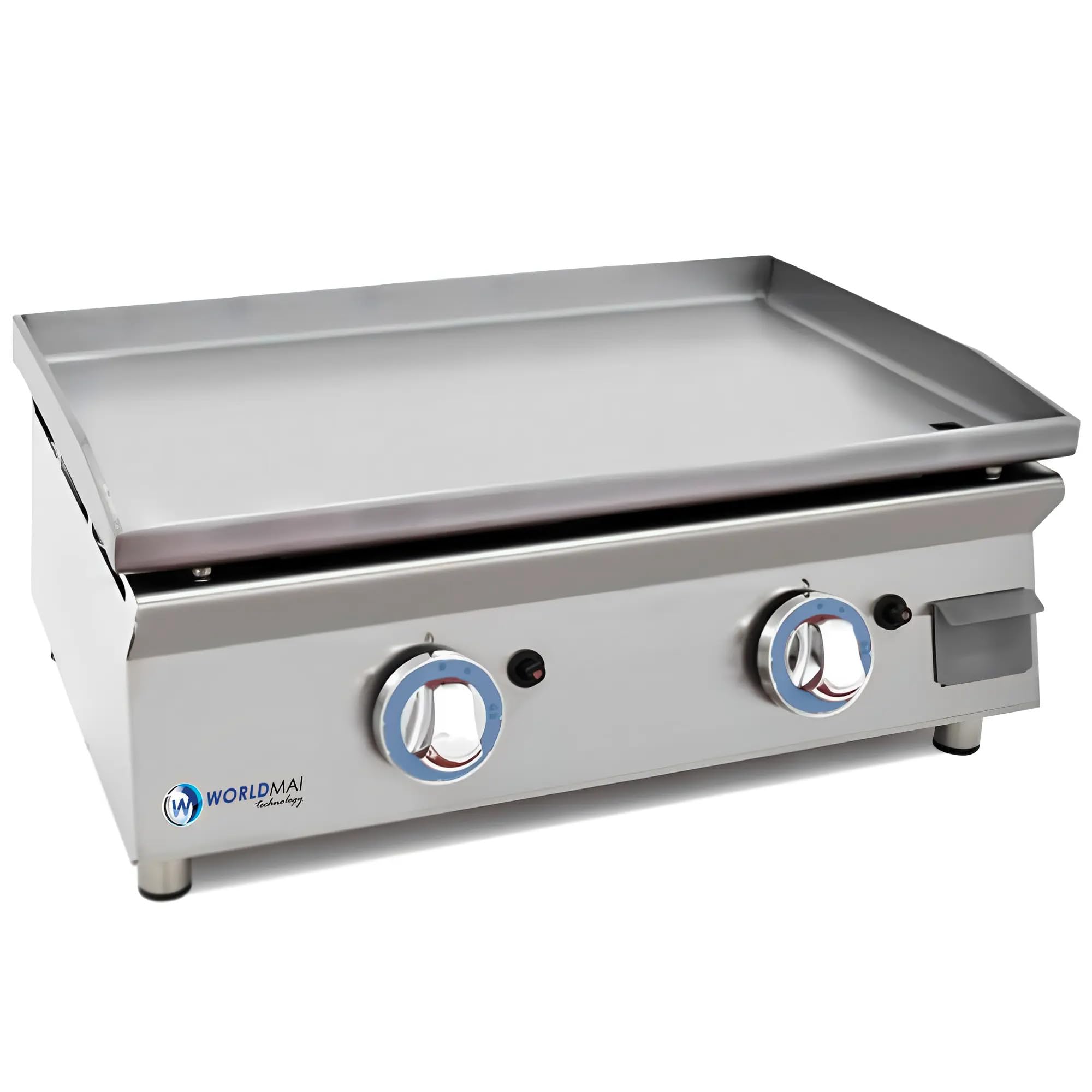 MBH - Plancha LUX WORLDMAI a Gas Profesional de 60 cm en Acero Laminado para Hostelería. Plancha con estructura de INOX para Cocina Industrial de Bar y Restaurante