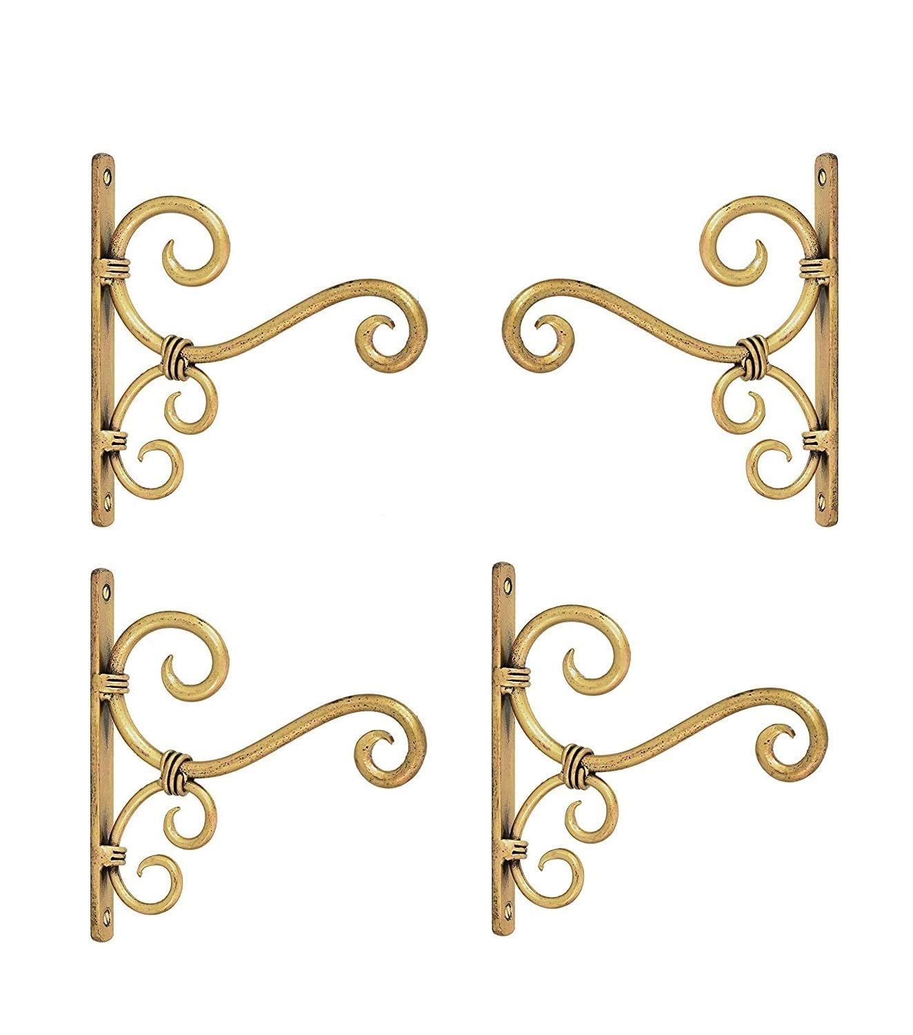 Metal Plant Hanger Wall Hook – Heavy-Duty Hanging Bracket for Bird Feeders, Planters, Lanterns, Wind Chimes, Baskets & Lights – Indoor/Outdoor Balcony Décor (7 x 0.5 x 6.5 Inches)