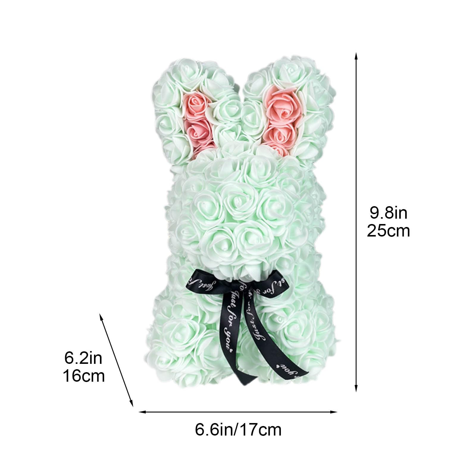 Amazon.com: uaswguDFS 10 Inch Romantic Rose Bunny for Women