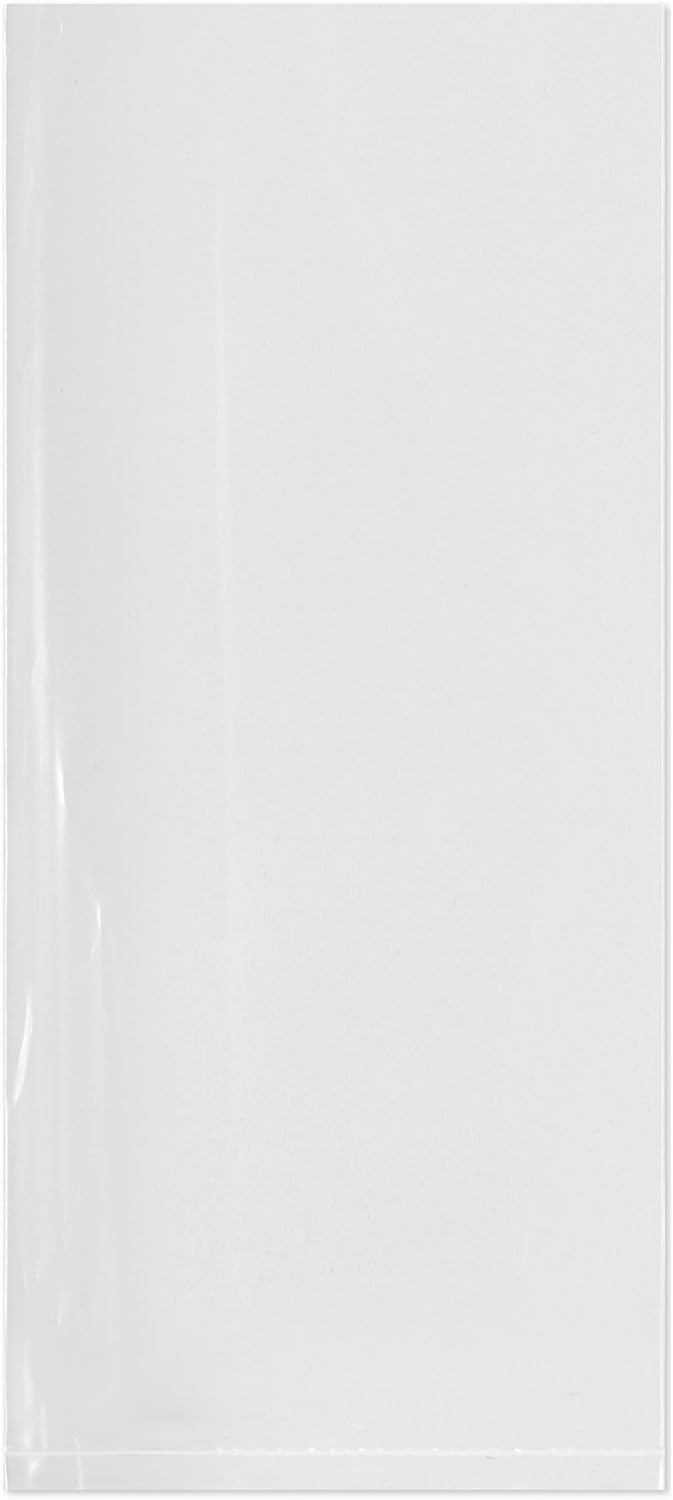 Plymor 8 x 18 (Pack of 100), 2 Mil Flat Open Clear Plastic Poly Bags