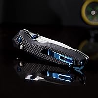 Vista 9 de Dispatch Axis Lock - Cuchillo de bolsillo plegable con clip, hoja de acero D2 de 3.27 pulgadas y mango de fibra de carbono, cuchillos plegables