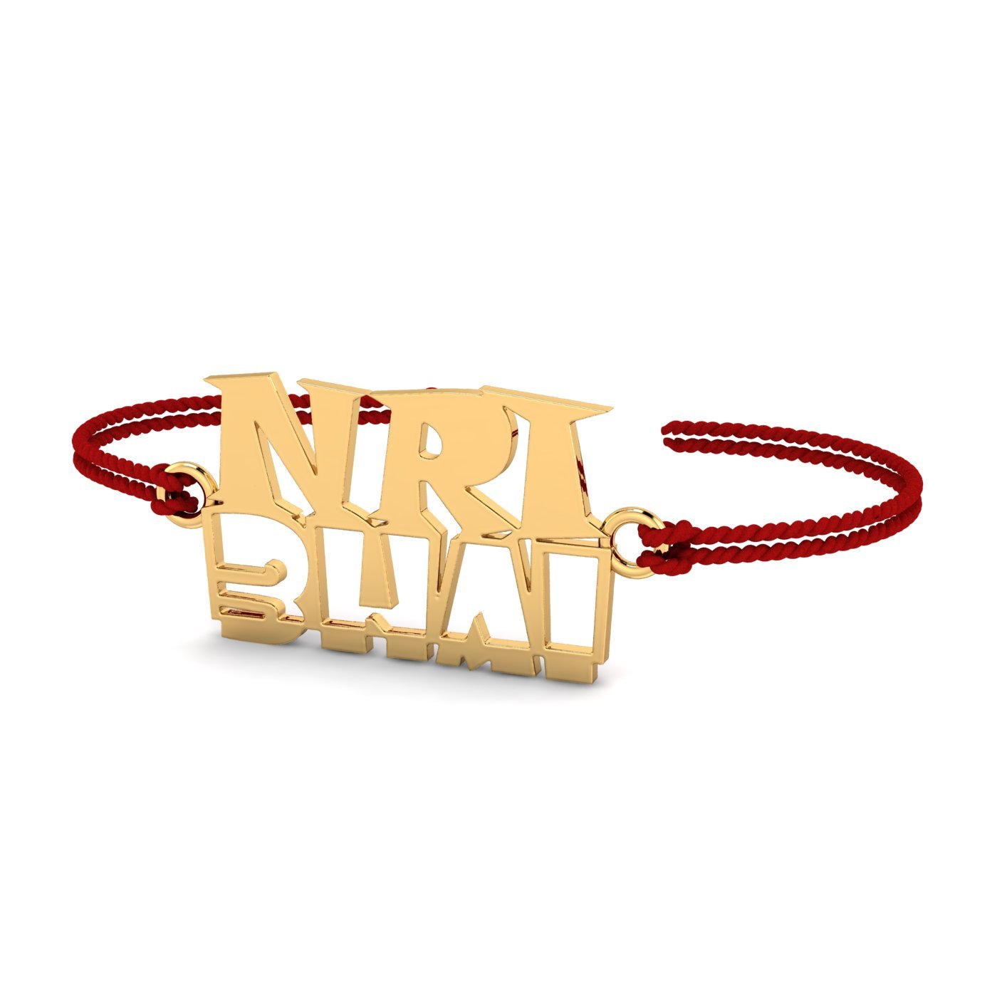 18K NRI Bhai Gold Rakhi for Brother