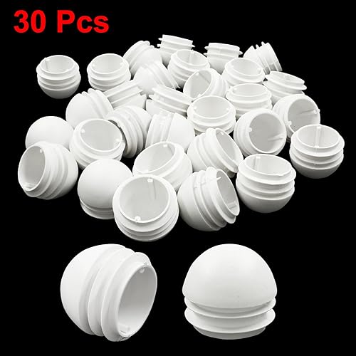 Miniatura 5 de Litoexpe Tapones redondos de plástico de 1-14 pulgadas, 30 piezas de inserciones de tubo blanco protectores deslizantes para patas de silla, tapas