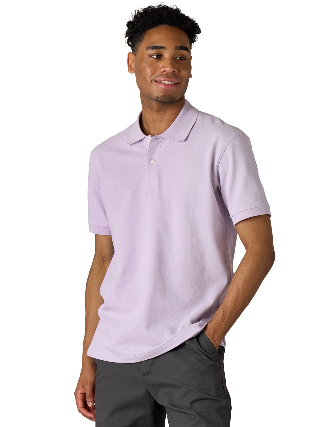 LAPASA Polo da Uomo 100% Cotone piqué Manica Corta vestibilità Classica Primavera/Estate
