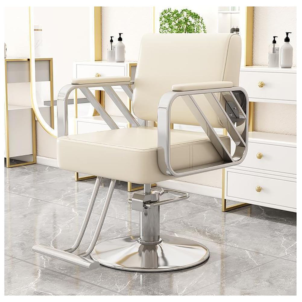 OZBMA Hydraulic Barber Chair Salon for Hair Stylist Tattoo Shampoo Equipment,White,A (White B)