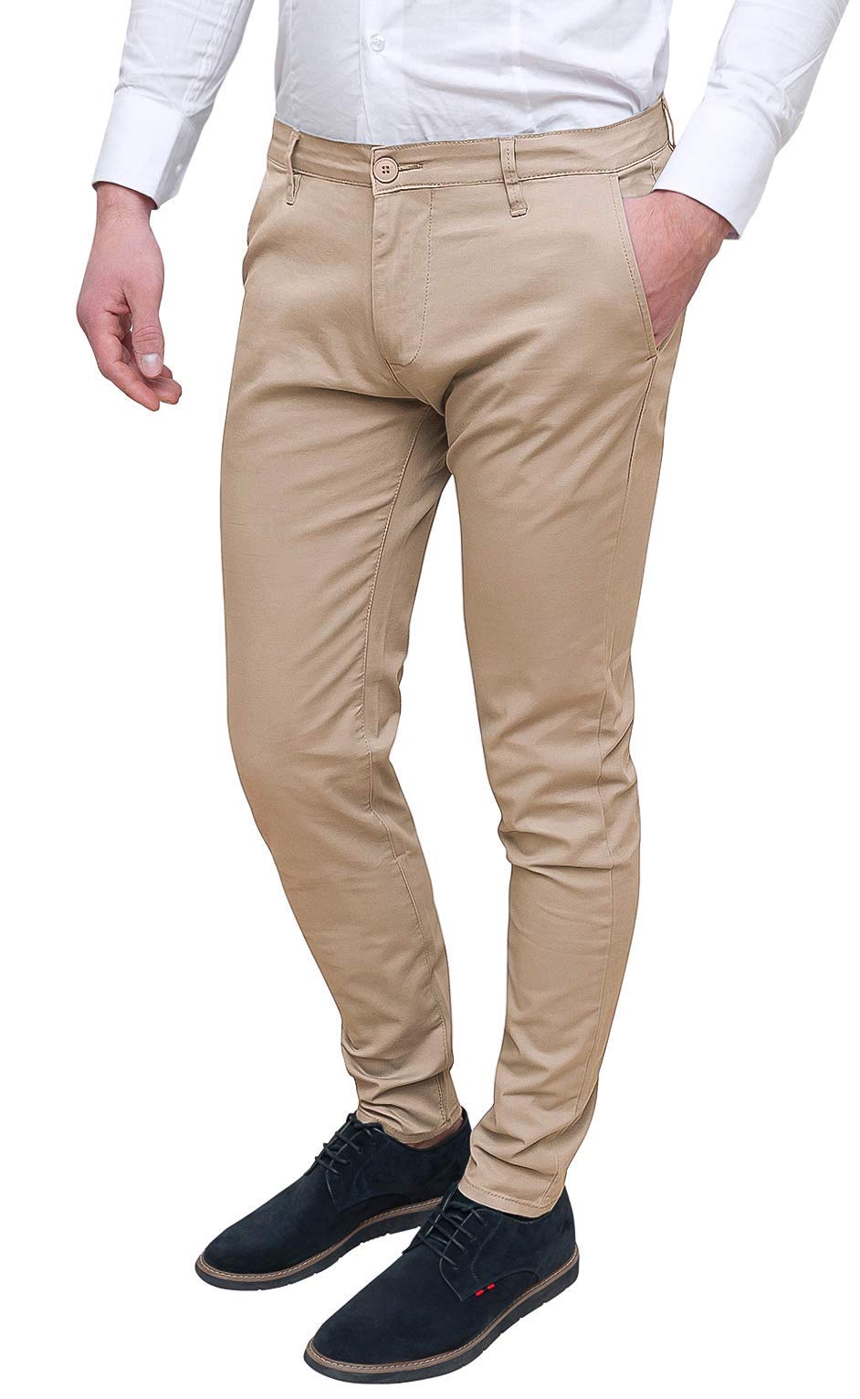 Pantaloni Uomo Class Slim Fit Primavera Estate Casual in Cotone
