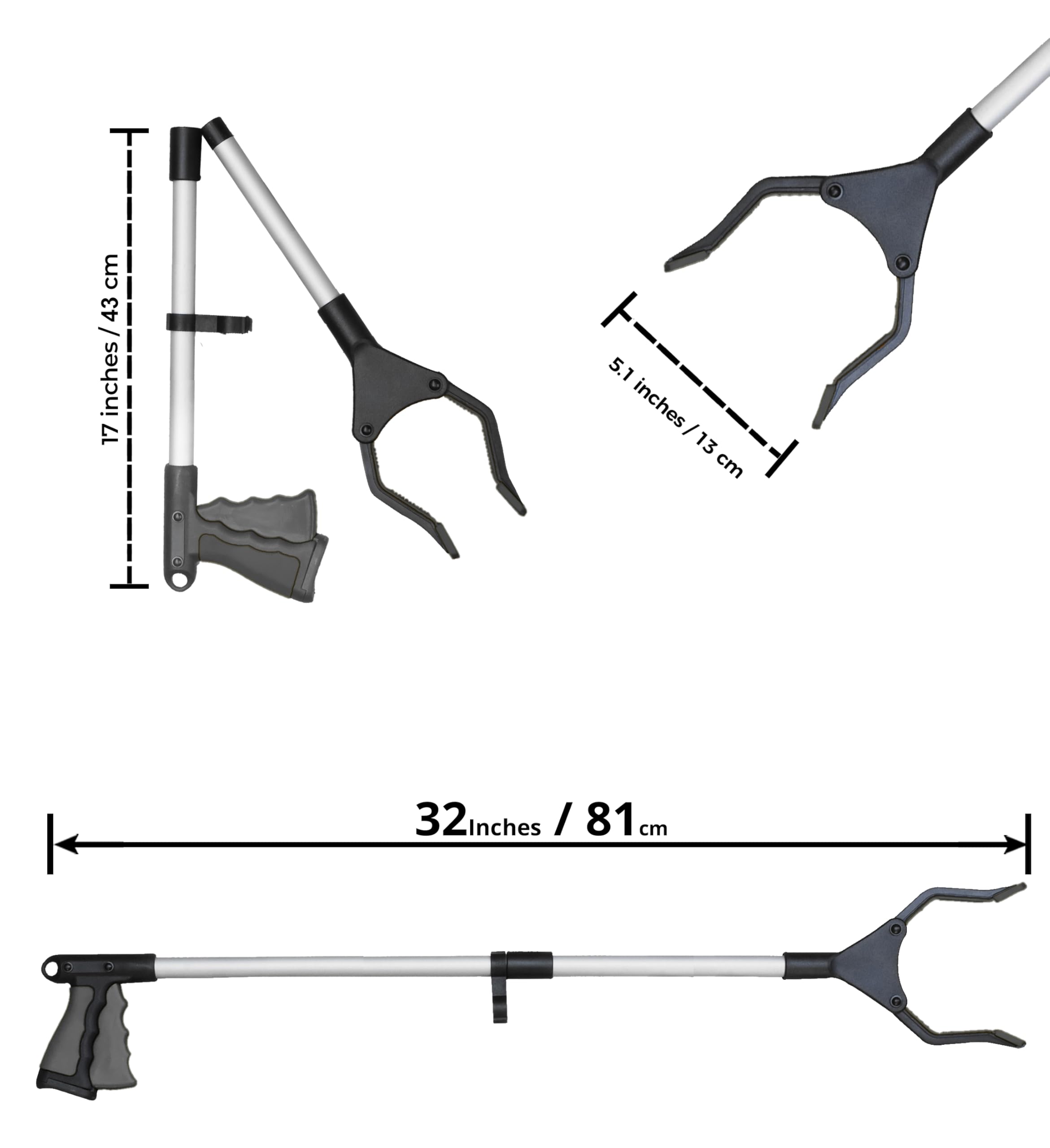 HATAF® 32inches Litter Pickers for Adults Grabber Stick - Image 3