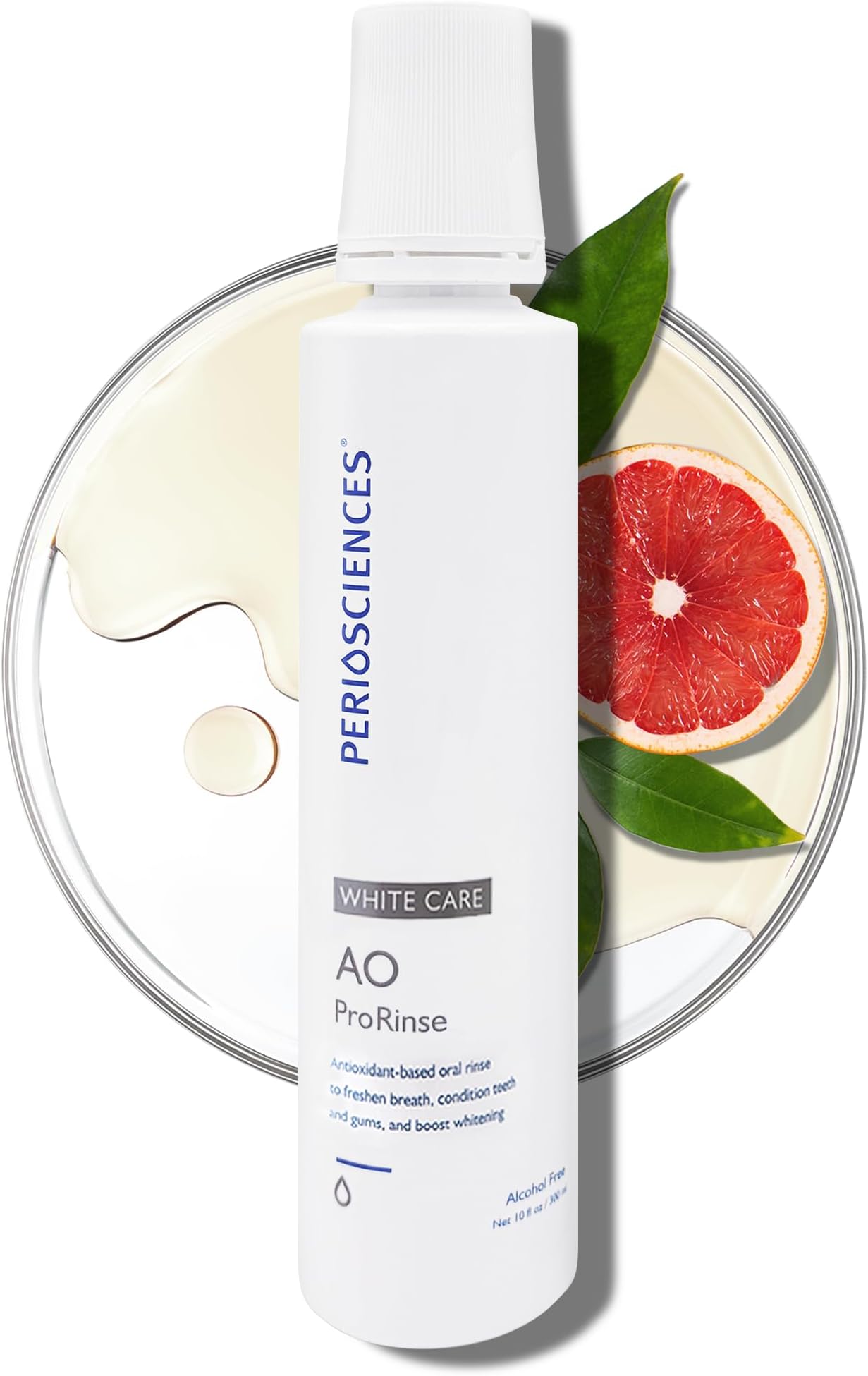 AO ProRinse White Care Whitening Mouthwash with Antioxidants – Oral Rinse for Gum Health, 10 Fl Oz / 300ml