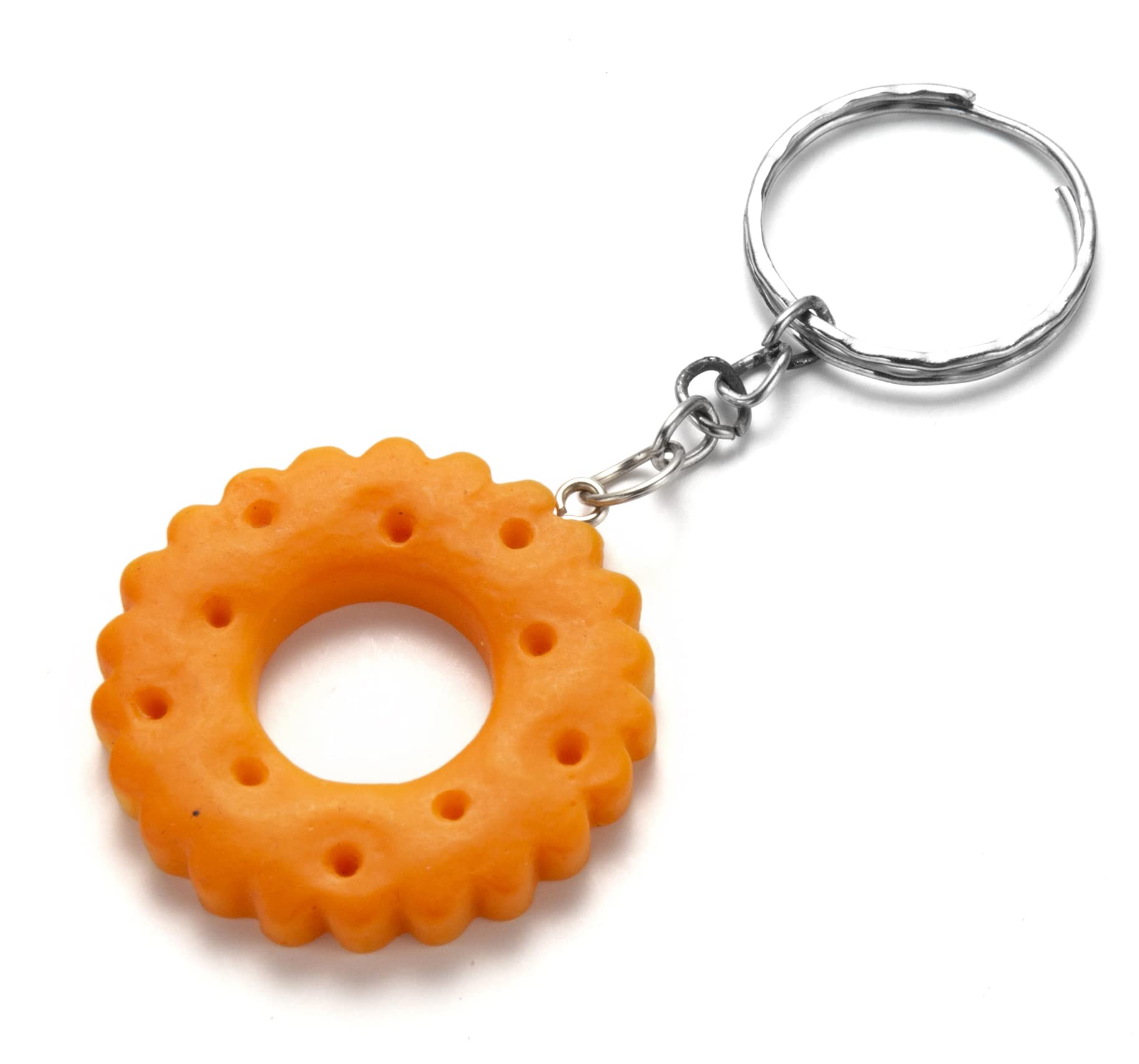 Keyring /Novelty Keychain - BISCUIT WITH HOLE