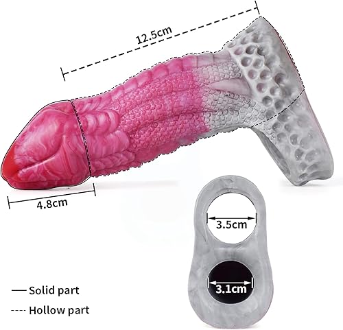 Miniatura 3 de Lelisex Extensor de manga de pene de silicona de 6.8 pulgadas, consoladores coloridos para hombres y mujeres