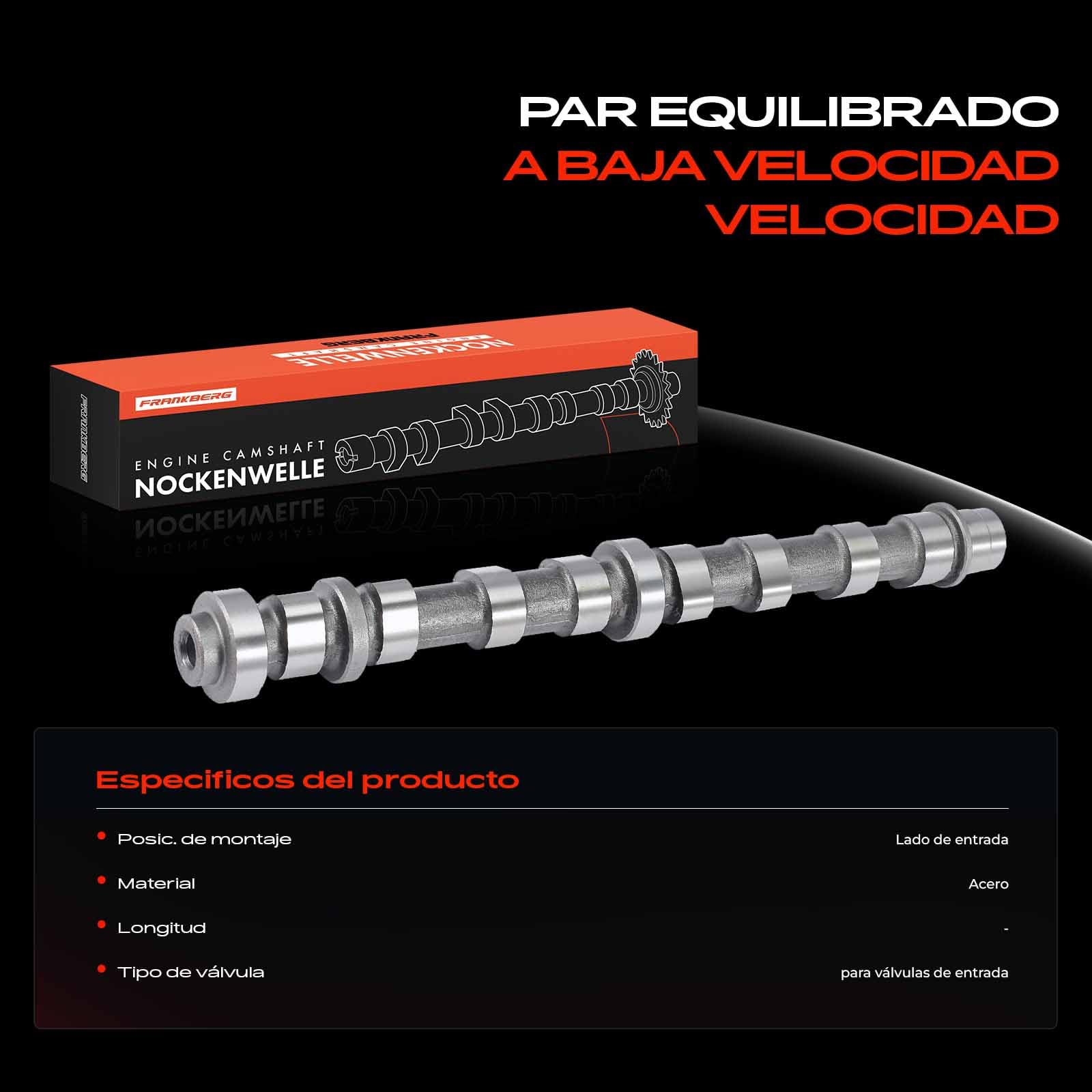 Frankberg Válvulas de admisión del árbol de levas 55565852 | Compatible con: 9-3 Convertible YS3F, Astra H A04, Astra H GTC A04, Zafira/Familia Zafira B A05, Astra H Twintop A04