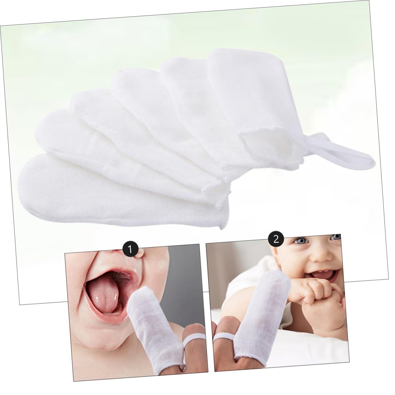 Didiseaon 3 Set Da 18 Pezzi Lettino Per Le Dita Di Garza Detergente Per Denti Da Neonato Pulizia Delle Macchie Di Latte Lingua Del Bambino Bianca Attrezzo Pulito Bambino Che Fa i Primi Passi