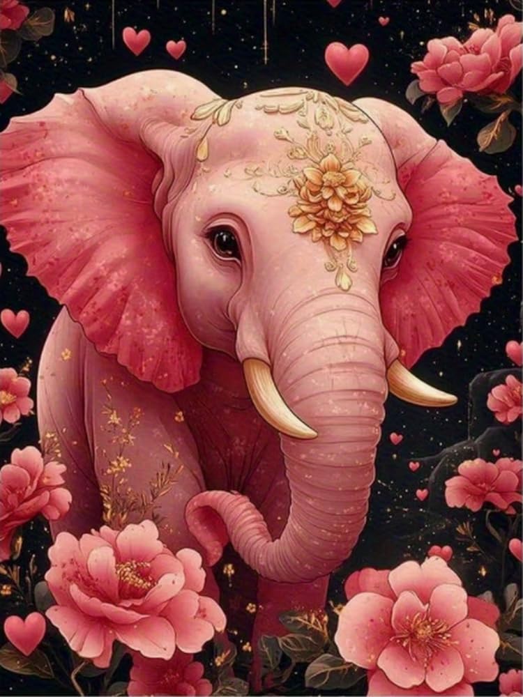 Brennora Embroidery Cross-Stitch Kits for Adults Beginners Pre Printed Cross Stitch Kit Elephant 11CT Needlework Arts and Crafts for Home Decor 16x20 inch