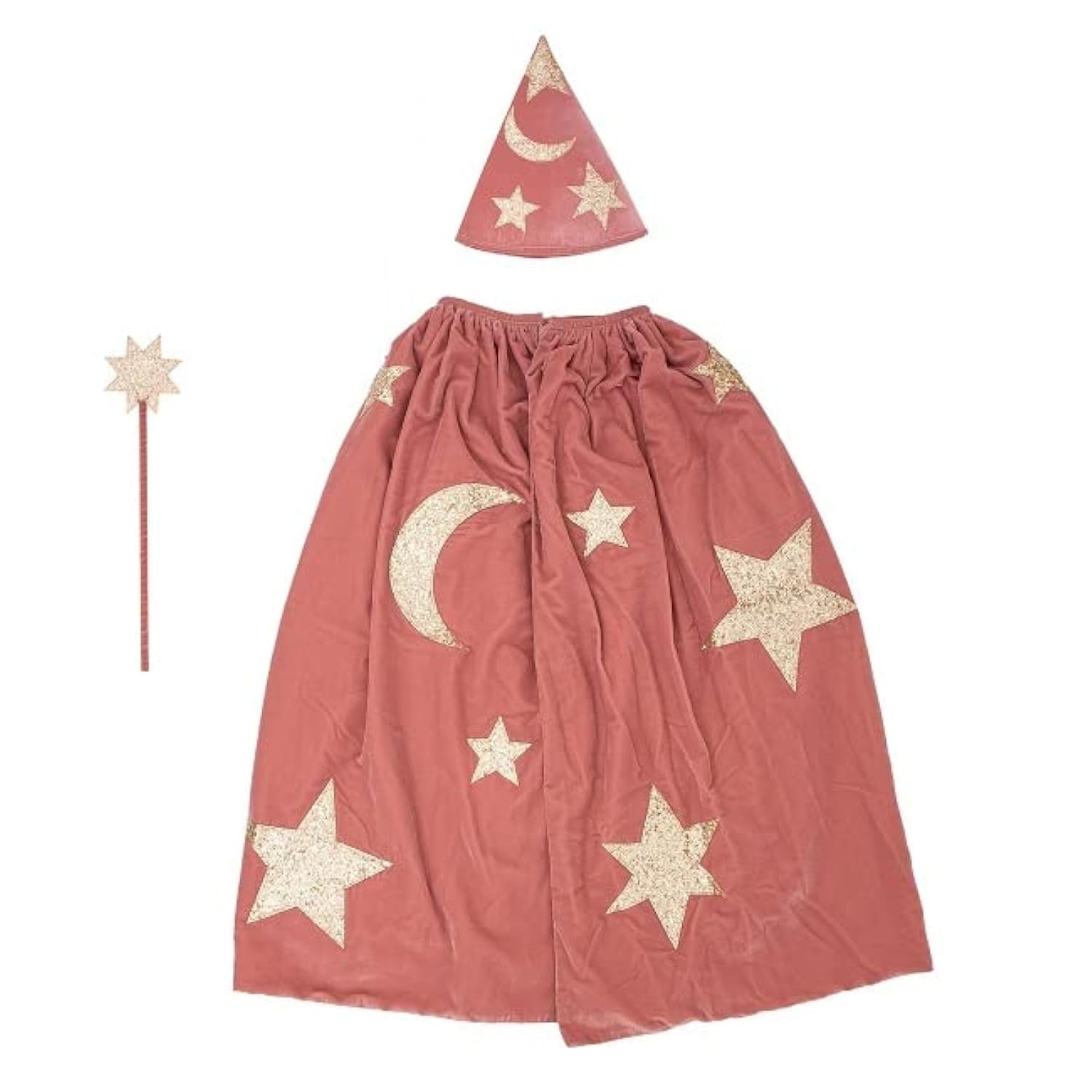 Meri Meri - Pink Velvet Wizard Costume - Pembe Büyücü Kostümü