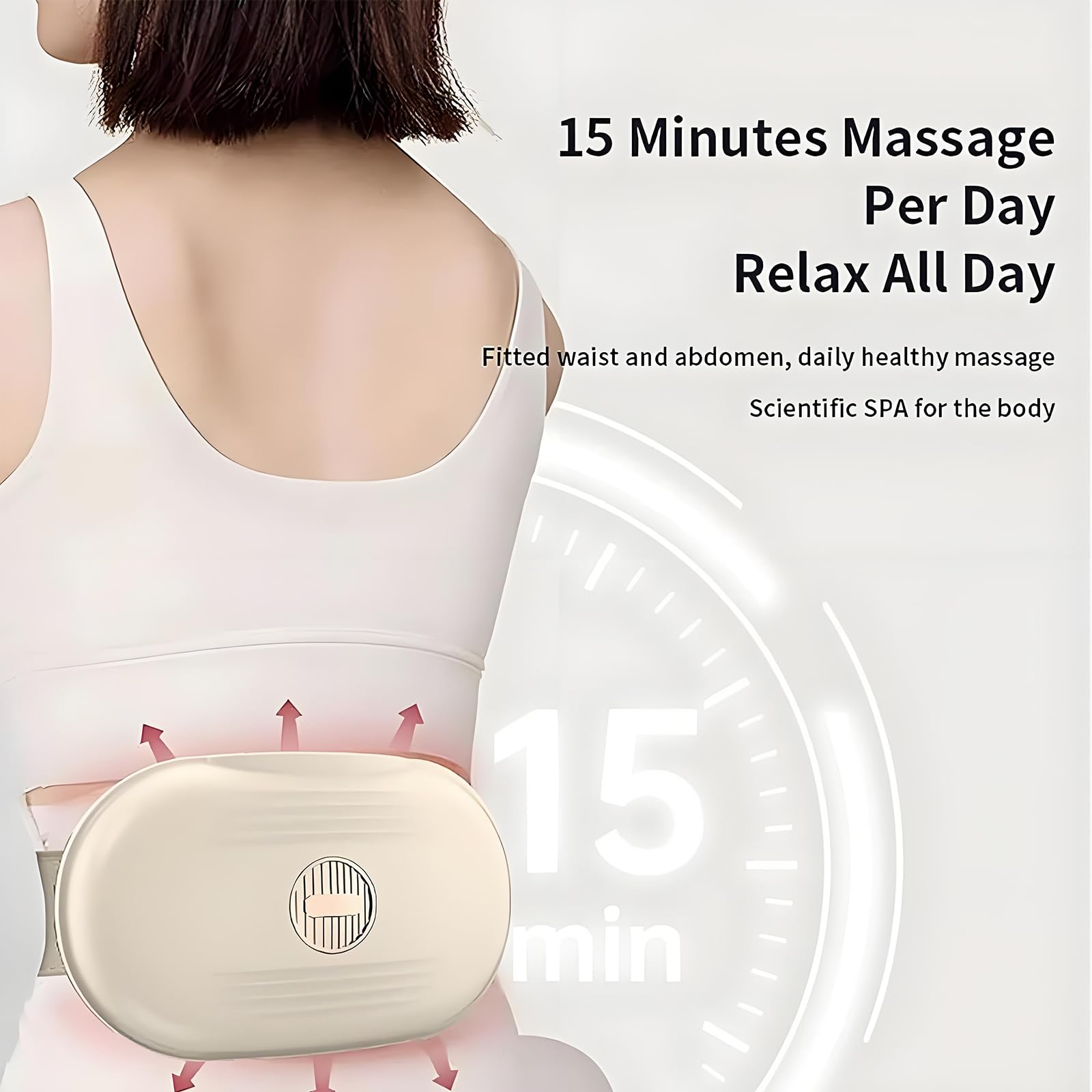 Massager Addominale, Macchina di Perdita di Peso Portatile con 3 modalità di Massaggio, Massaggio Positivo E Negativo, Disattiva Automaticamente La Funzione, per Il Sollievo Gonfio