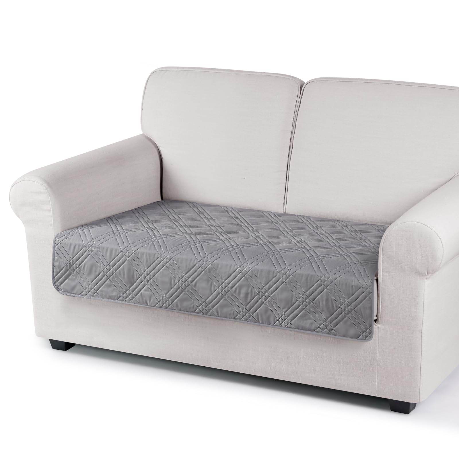 TAOCOCO Waterproof Recliner Chaise Lounge Cover 1 Piece Reversible Couch Cover for 2 Seater Sofa Chaise Furniture Protector Sofa Slipcover for Dogs Kids(30X54 Inches, Light Grey)