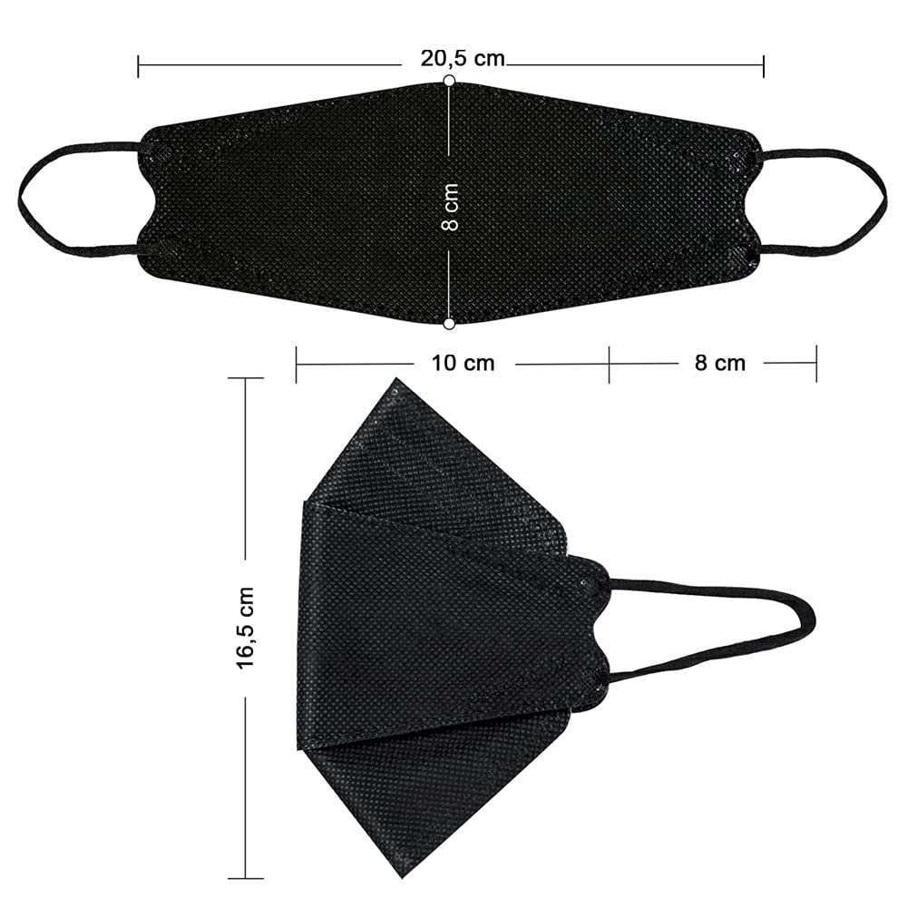 FFP2 Maschera blu azzurro azzurro 10 pezzi maschere a forma di pesce, spedizione dalla Germania, morbidi passanti per le orecchie, respiratore, paradenti