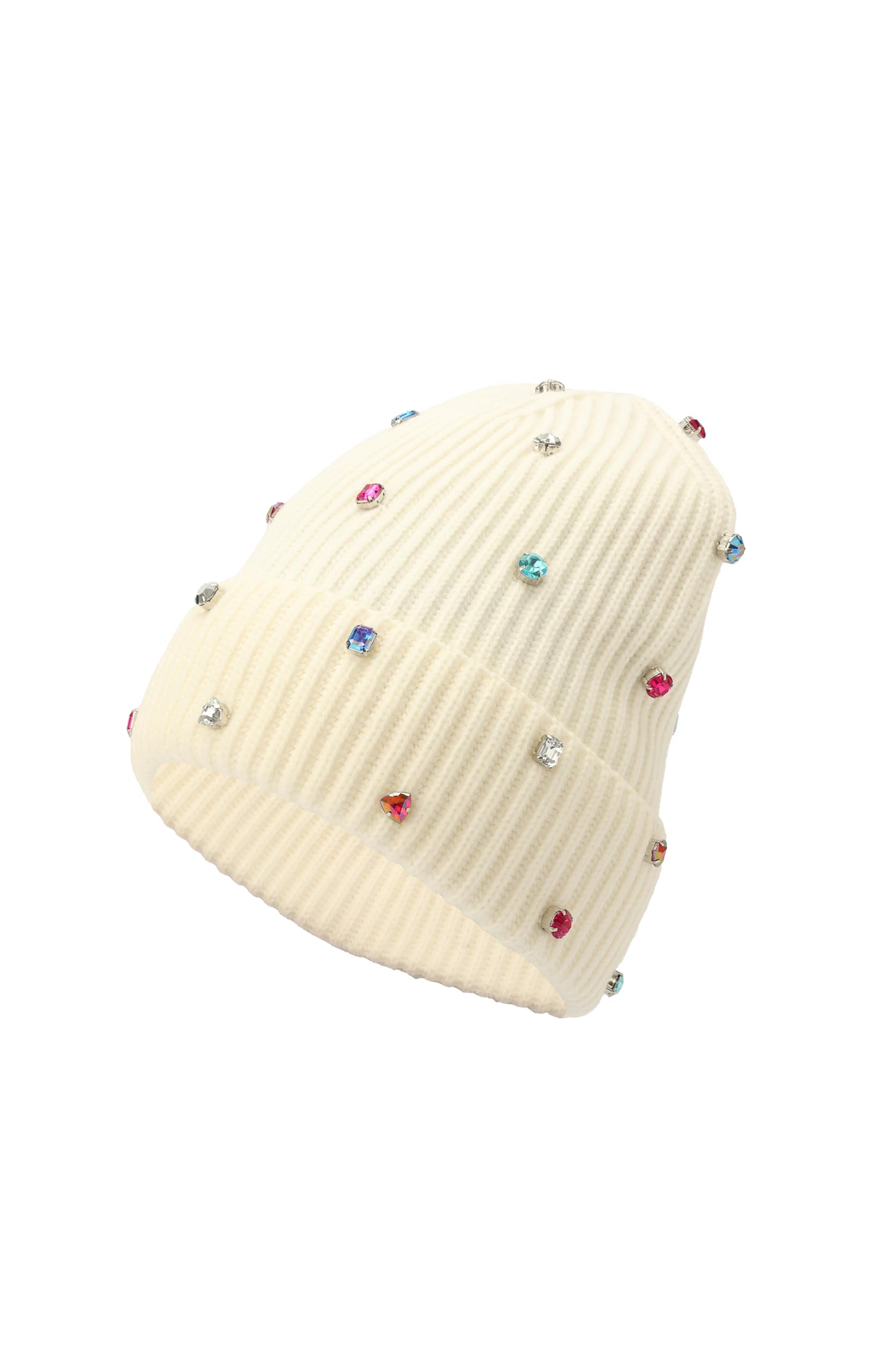 Women's Embellished Beanie, Winter Knit Hat, Wool Blend-image-19