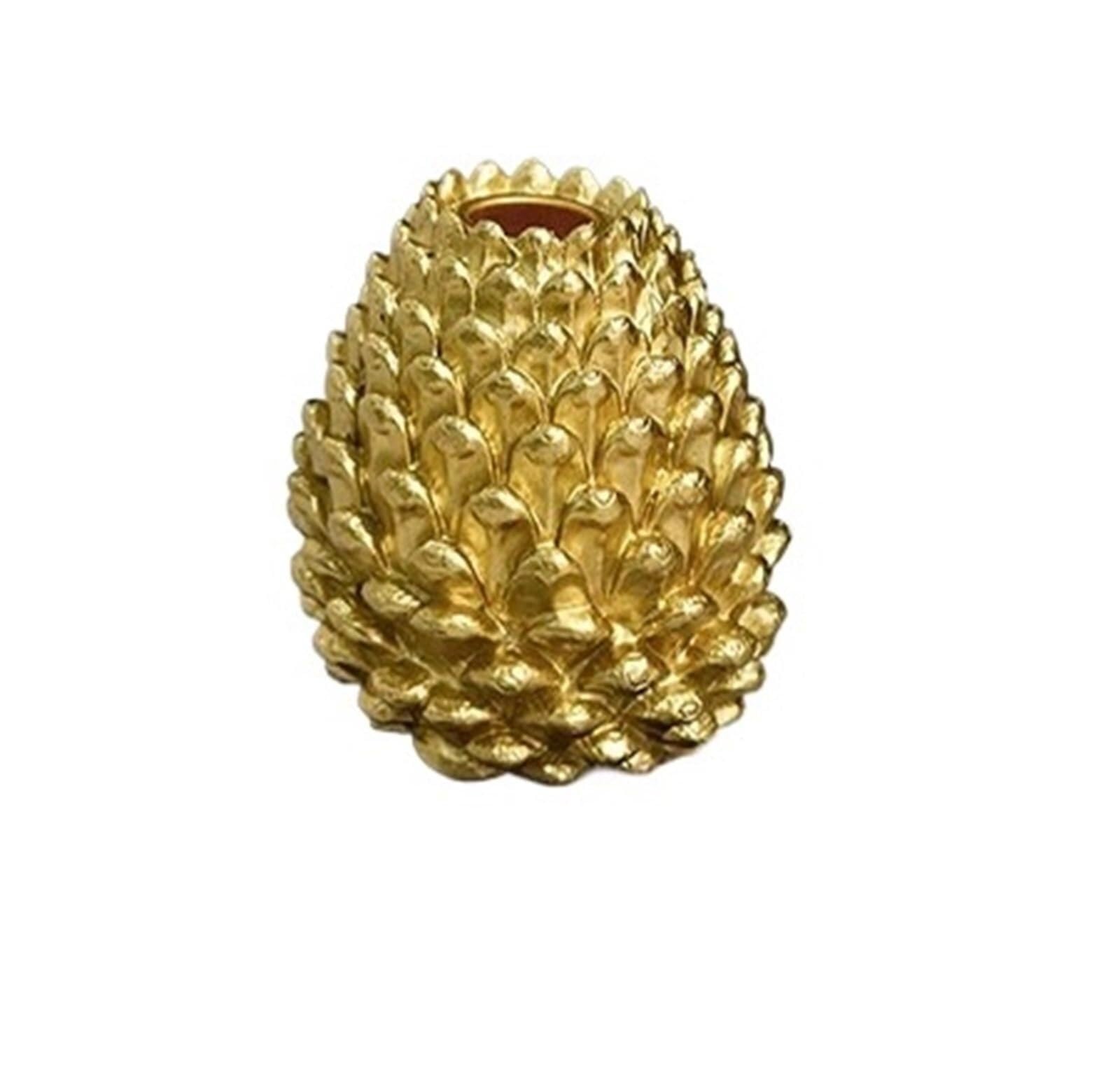 Candle Holders Pine Cone Candle Holder Home Decoration Ornaments Resin Sculptures Pinecone Candlestick(Gold(No Candle))