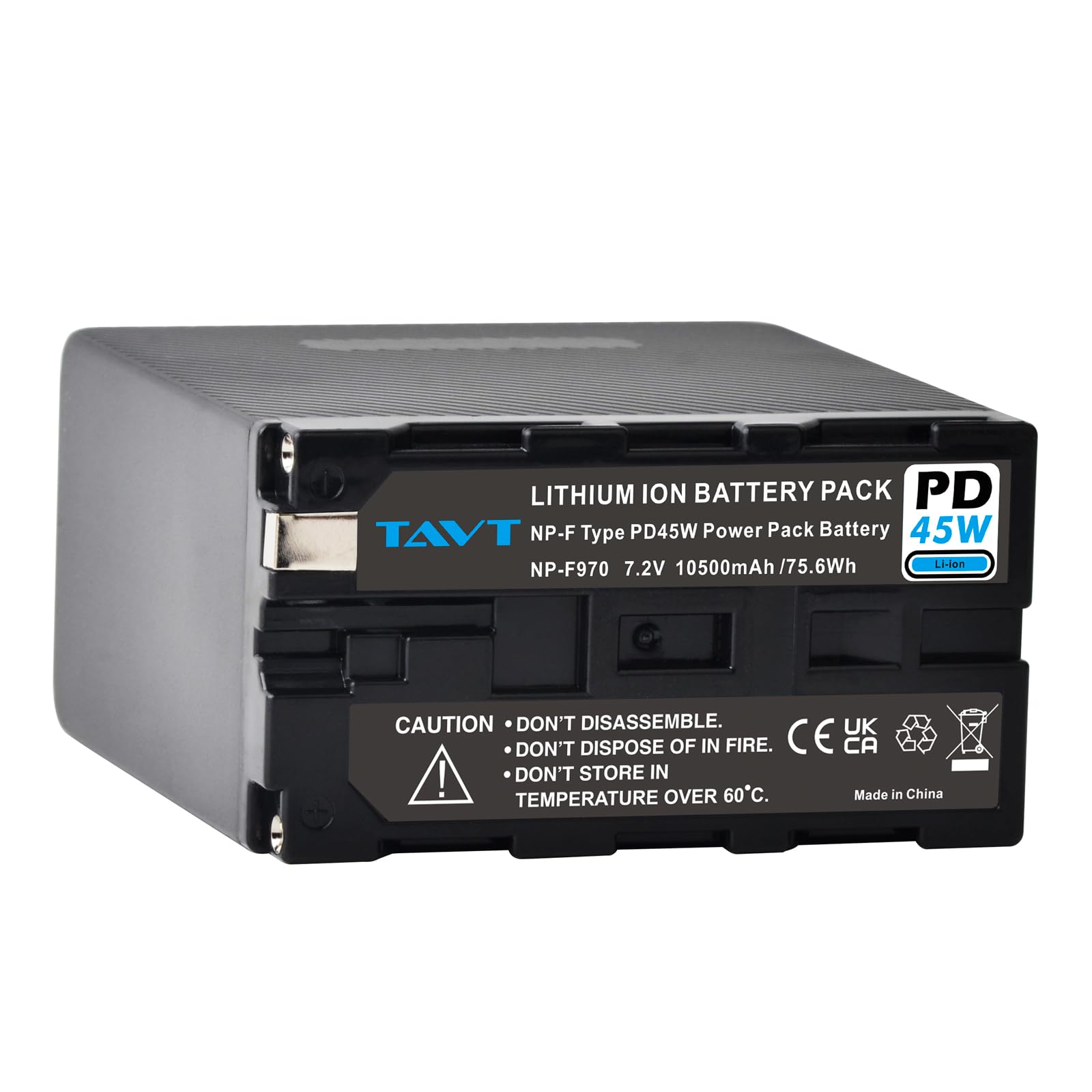 Batterie 10500 mAh PD 45 W USB-C NP-F pour Sony NP-F970 NP-F570 NP-F750 NP-F770 NP-F930 NP-F950 NP-F960 F750 F550 pour appareil photo, caméscope, moniteur, lumière vidéo LED