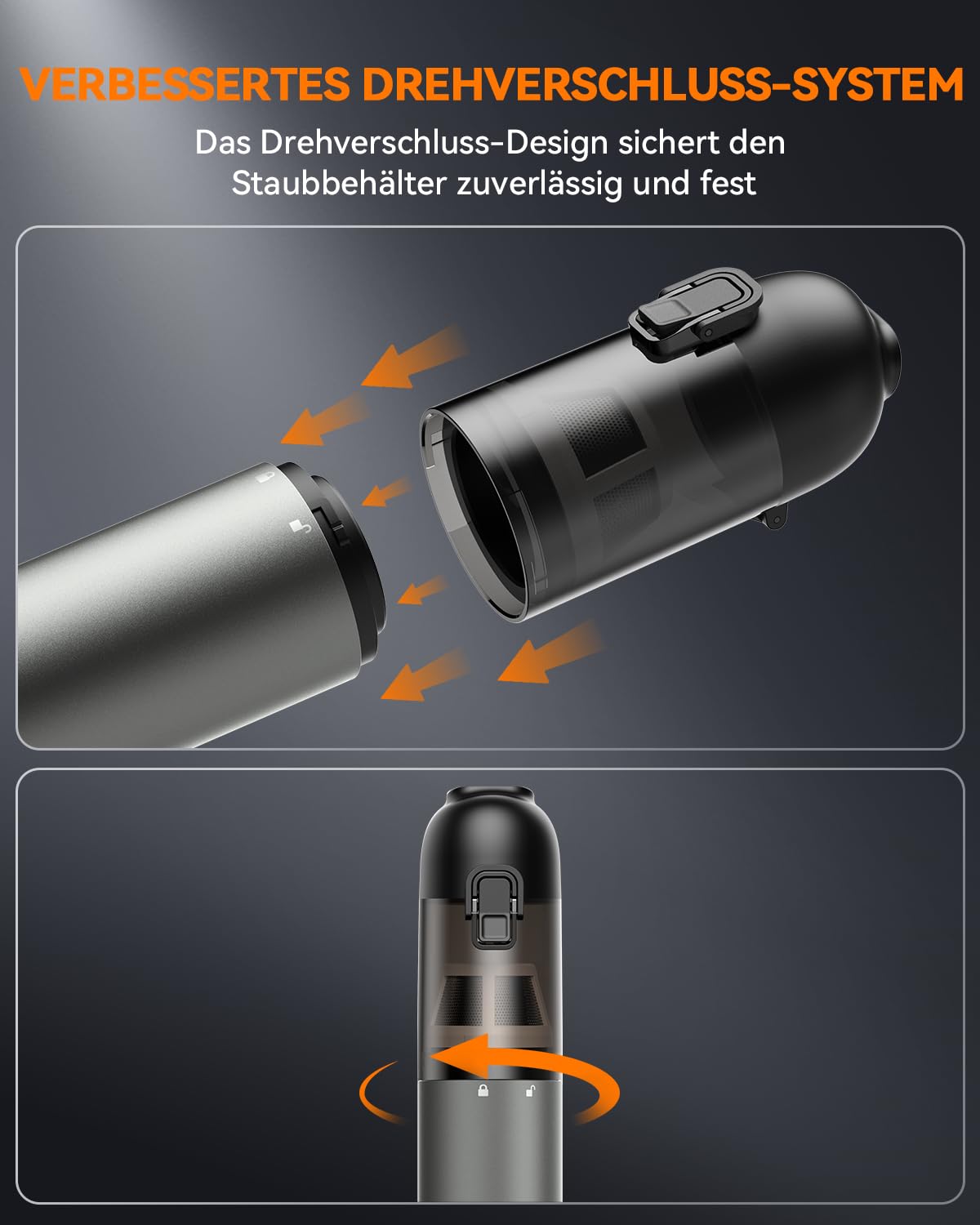 Akku-Autostaubsauger, 4-in-1 Handstaubsauger mit 21000Pa Saugkraft