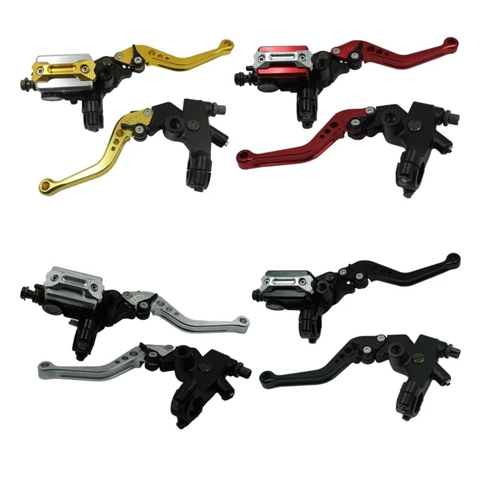 Motorradkupplung CNC-gefräst für EIN Paar 7/8" 22mm Universal-Motorradbremsen für Hauptbremszylinder, Hebel,Kupplungsflüssigkeitsbehälter(11)