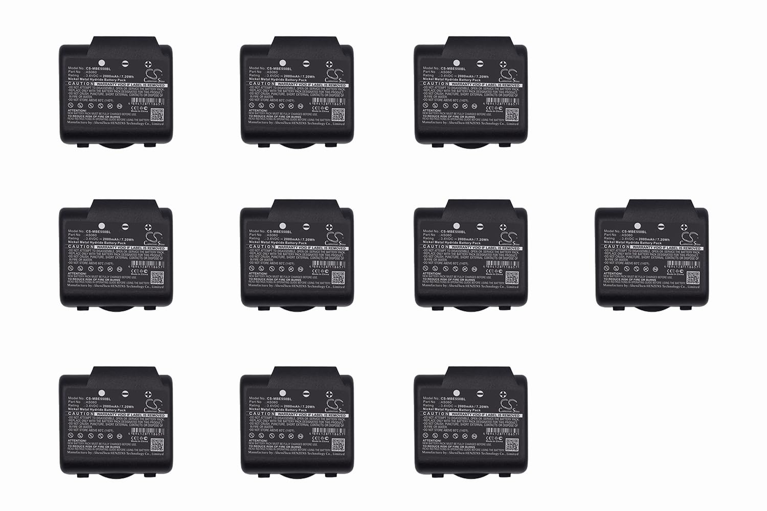 CS-MBE550BL Batteria 2000mAh Ni-MH 3.6V Per Trasmettitori ARES, M550, THOR, ZEUS E BE3600 - 3