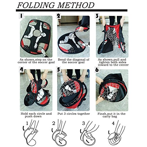 Livememory Porte da Calcio per Bambini, 2 in 1 Pop...