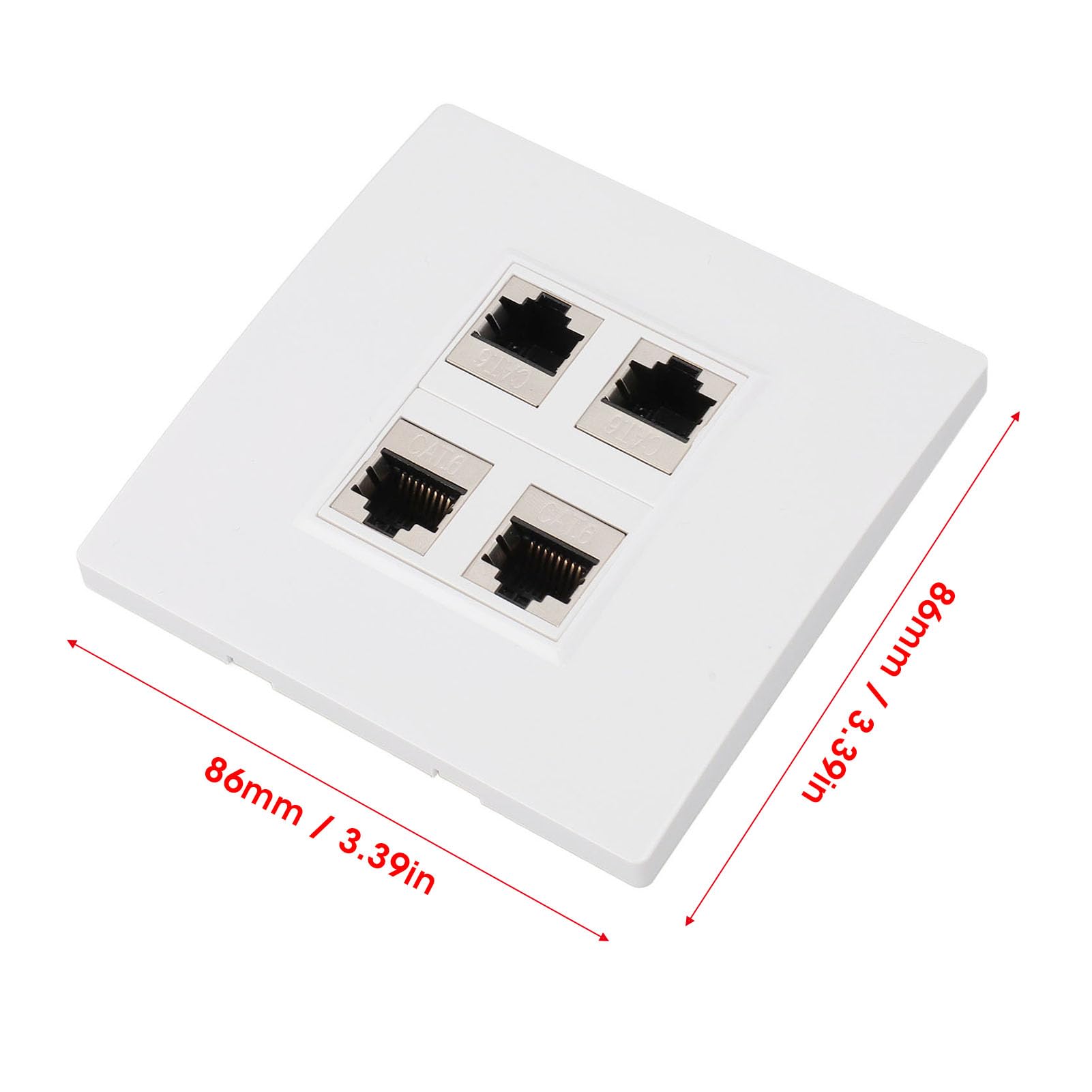 Płyta Czołowa Ethernet CAT6 4-portowy żeński do żeńskiego Gniazdo ścienne do Kabla Ethernet Gniazdo Sieciowe do CAT5 CAT5E CAT6 CAT6A