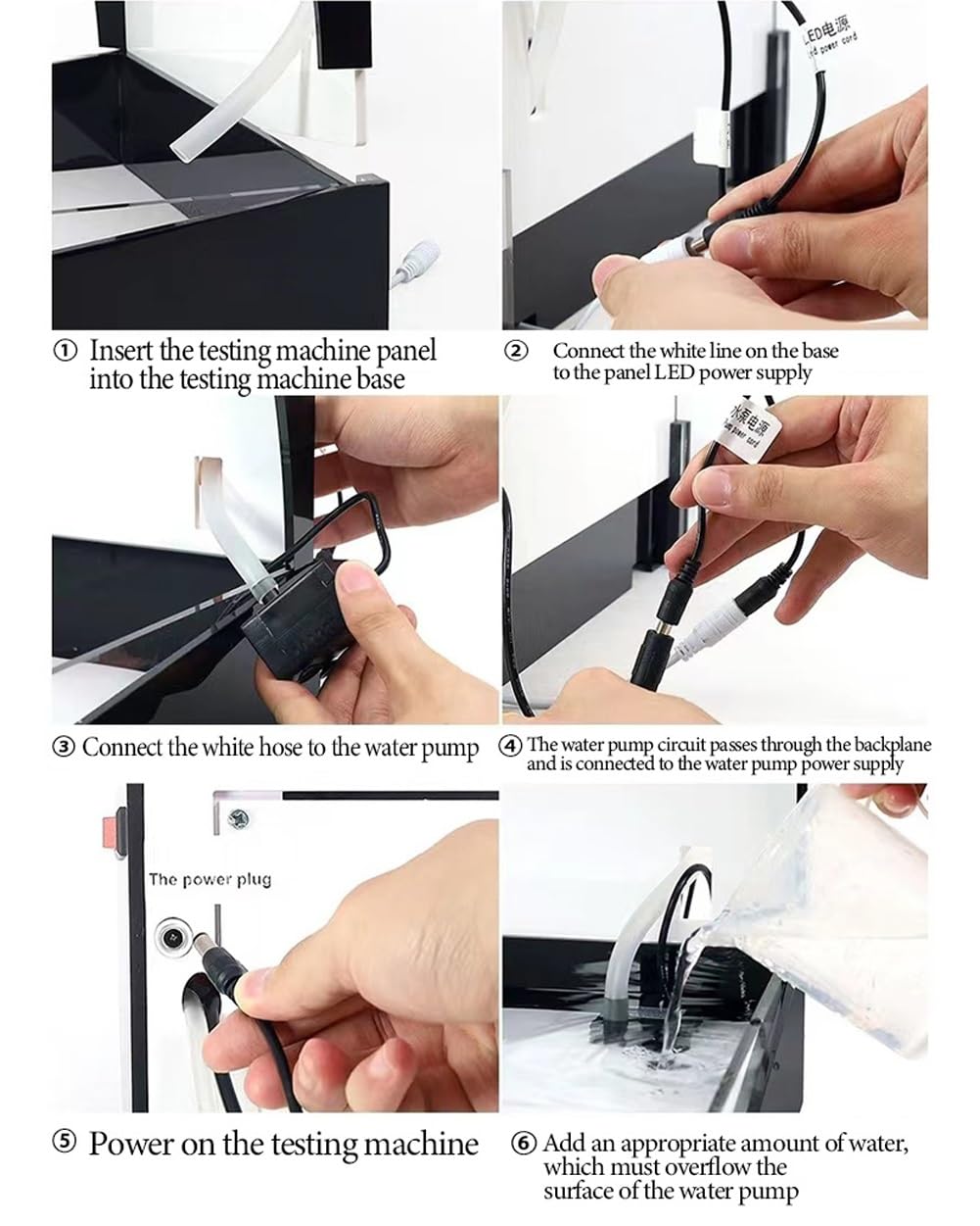 Macchina for test idrofobici for auto, dispositivo for gocce d'acqua, tester for rivestimento idrofobico in vetro con pompa e luce bianca a LED, tester for pellicole di placcatura for pellicole(Small)