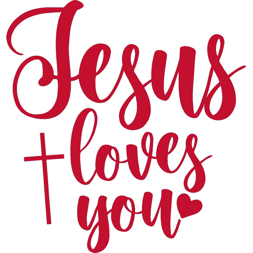Amazon.com - Jesus Loves You y3212 Vinyl Sticker Decals (Pack of 2