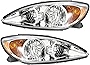 For Toyota Camry LE/XLE Headlights Lamps Set 2002 2003 2004 Halogen Chrome Trim Driver and Passenger Side