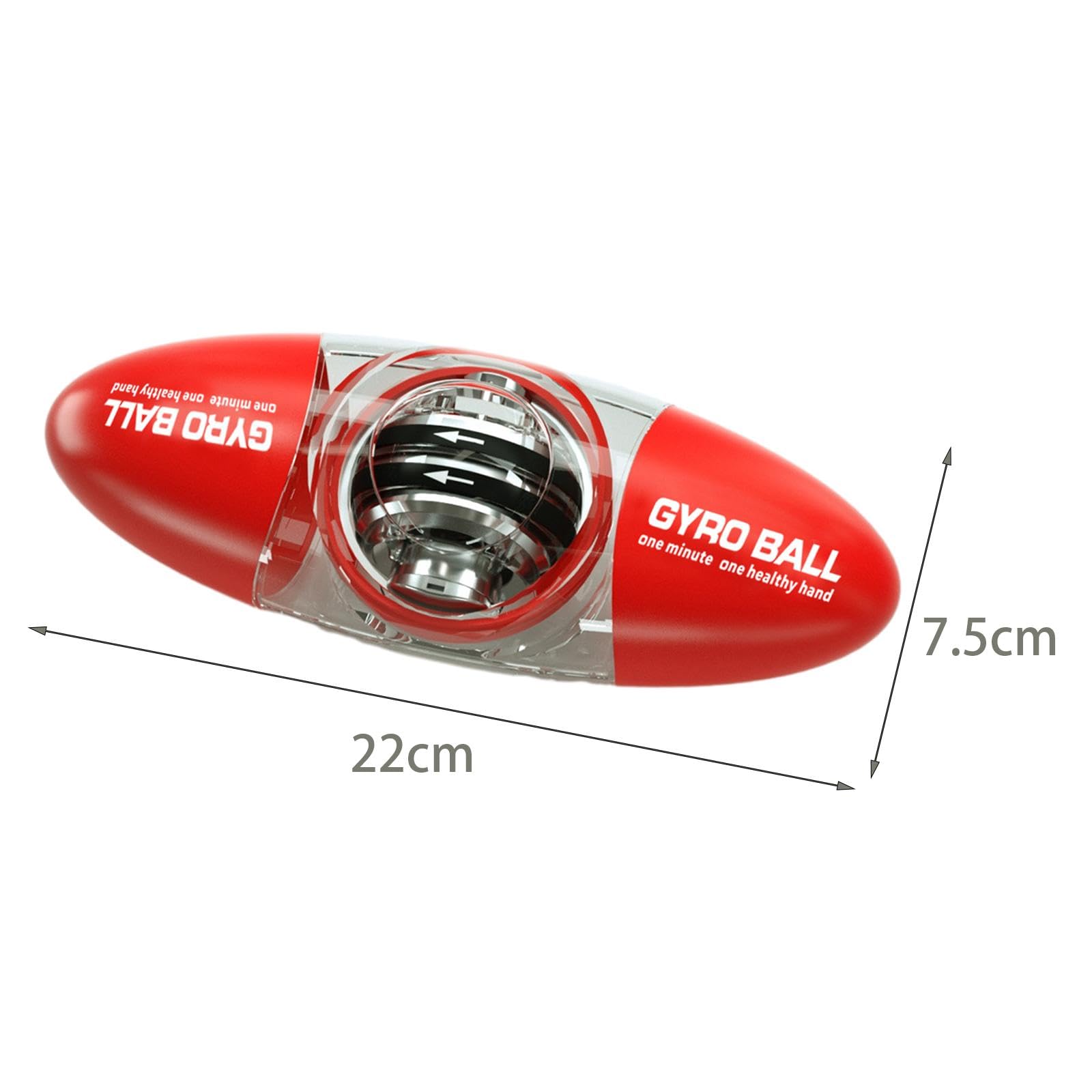 Wrist Training Ball Gyro Ball Handtrainer Griffkrafttrainer Unterarmtrainer Trainingshilfe PC Automatischer Start für Arbeit Sport Reise Zuhau