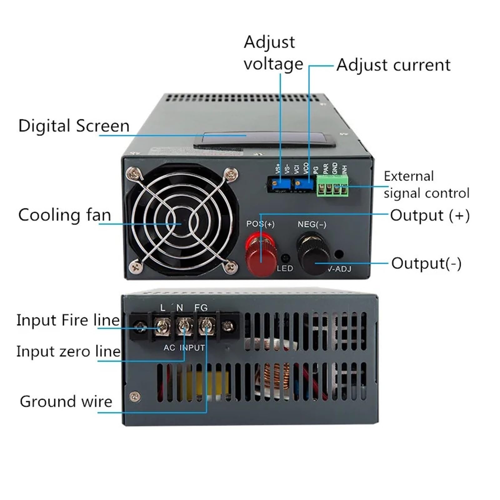 Alimentatore switching CC regolabile da 1500 W 1000 W 800 W