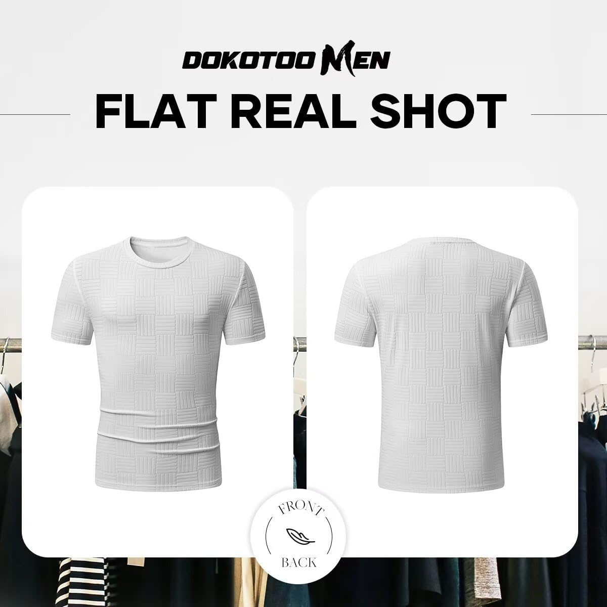 Men's T Shirts Summer Crewneck Tee Shirts Casual Textured Short Sleeve Pullover Tshirts - Image 4