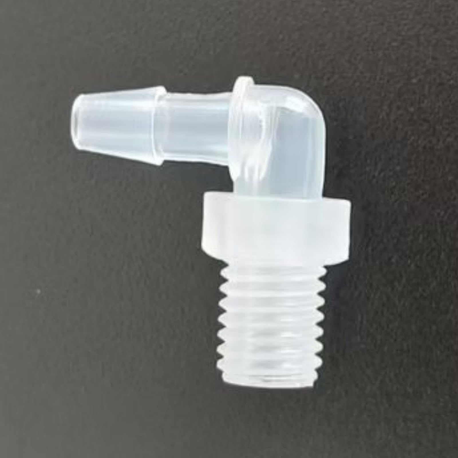 1/4-28UNF Male Threaded to Barbed Reusableplastic Hose Connector - 25 Pack for Laboratory and Food Machinery(3.2mm 1/8inch L-Type)