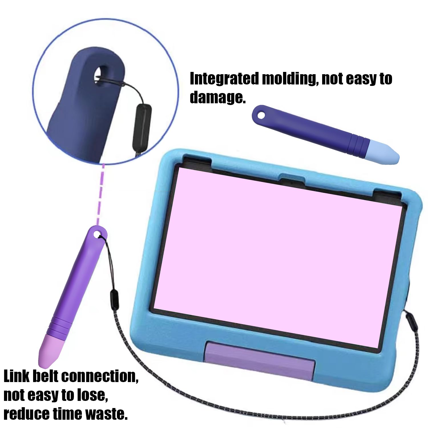 Amazon | Mixoo タッチパネル用子供用スタイラスペン 2本 テザー付きタブレットスタイラス ラバーチップスタイラスペン Kindle  Fire Kidst、Dragon Touch、iPhone、Androidタブレット用 - ブルーピンクパープル | Motroce | タッチペン  通販