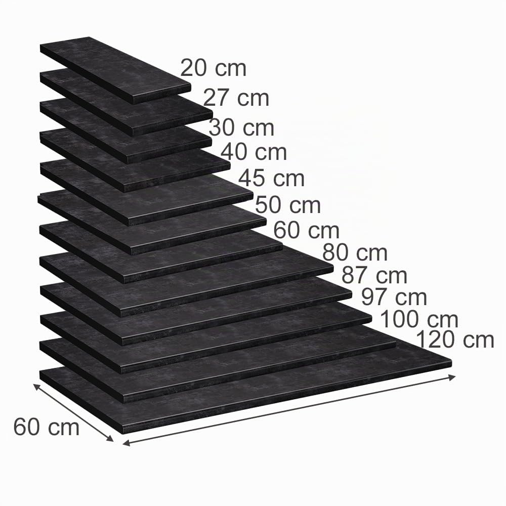 Vicco Plan de Travail Cuisine R-Line, Anthracite, 120cm, adapté au Montage sur des Meubles Bas et des Plans de Travail