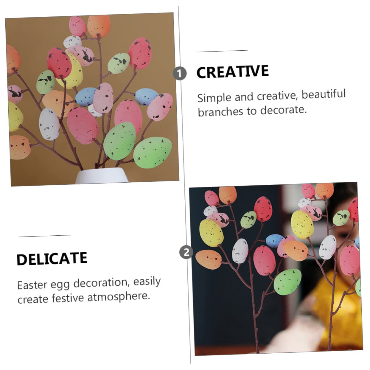 Abaodam 3 Set 6 Pz Talee Pasquali Di Fiori Di Pasqua Decorazioni Per Feste Di Pasqua Primaverili Plettri Per Ghirlande Pasquali Molla Cestino Composizione Floreale Ramo Schiuma