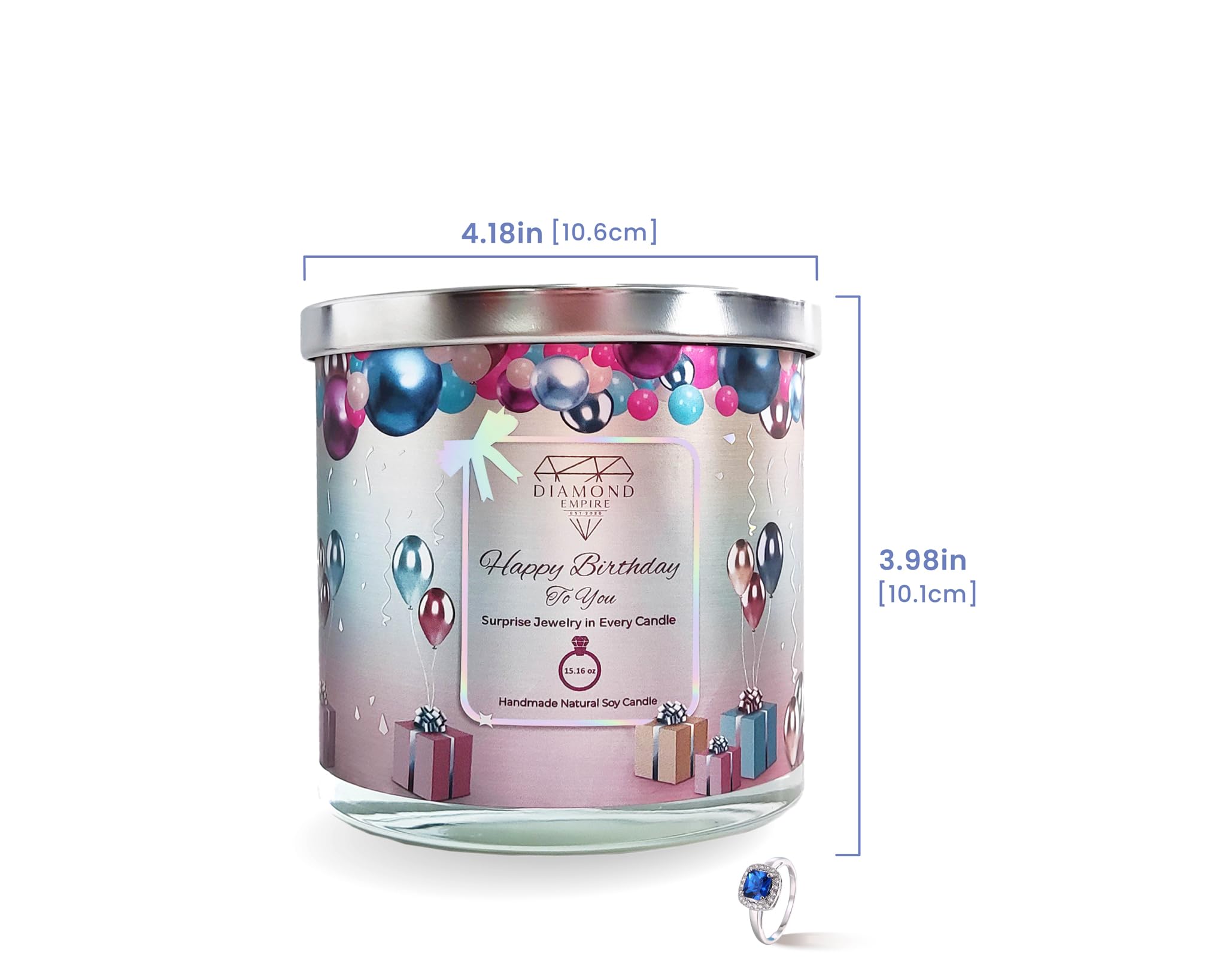 Amazon.co.jp: Diamond Empire Happy Birthdayキャンドル サプライズジュエリー付き (サプライズジュエリー最大 3,500ドル相当) 芯キャンドル2個 (最大120Hまで燃焼) (ブレスレット) : Home & Kitchen