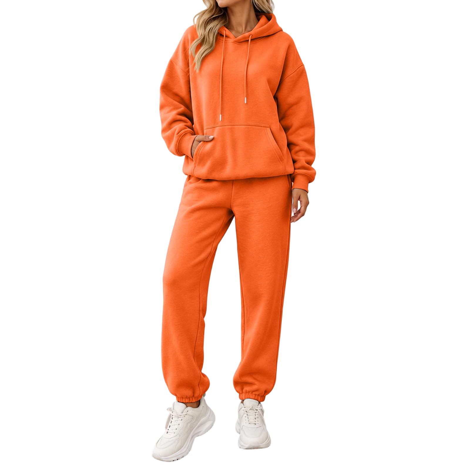 Tute Donna Eleganti Pile Jogging Due Pezzi Sportivo Top e Pantaloni