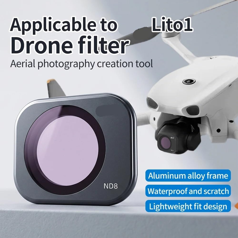 Compatibile con DJI Lito 1 Kit filtri obiettivo | Vetro ottico, immagine HD, riduzione luce(ND64)