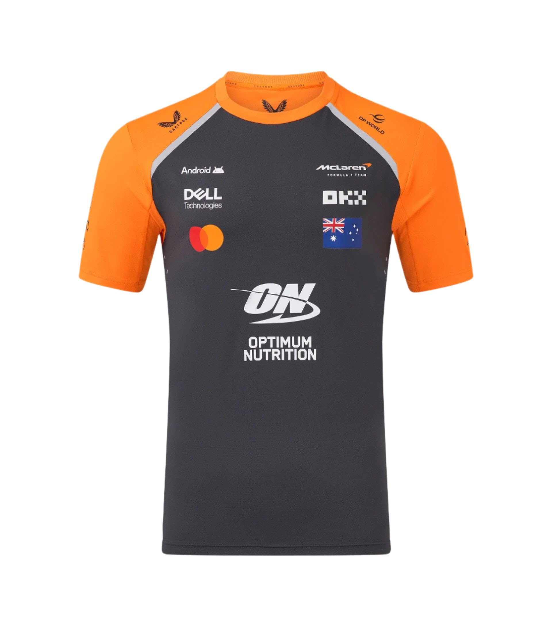 Castore McLaren F1 Men's 2025 Oscar Piastri Team Set Up T-Shirt (UK, Alpha, XL, Regular, Regular, Phantom/Autumn Glory)
