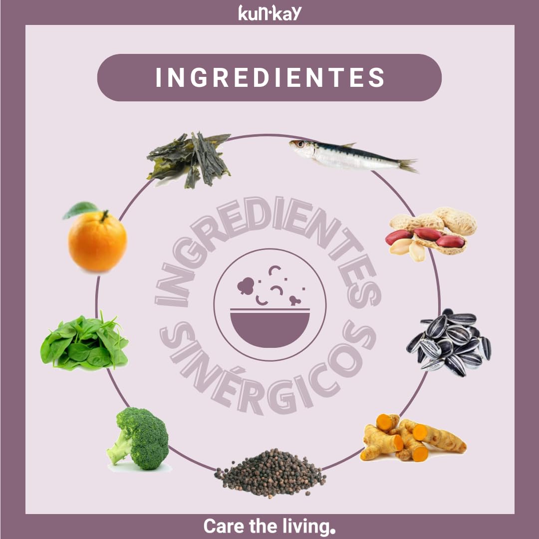 Dermakun Gatos 250g - Suplemento Natural para la Piel y Pelo con Biotina, Omega 3 y Cúrcuma - Dermatitis y Picor