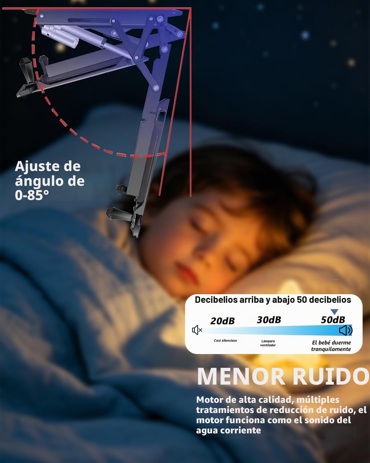 Soporte Techo TV motorizado, Soporte TV motorizado con Control Remoto Y Control De Interruptor, para Televisores De 32 A 70 Pulgadas, Instalación De Techo Y Pared (37-70 Inch)