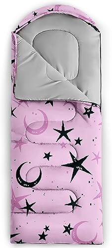 Miniatura 10 de Axolotl Moon Stars Sleeping Bag for KidsLightweight Warm Cold Weather Sleeping Bags,Waterproof Portable Sleeping Bag for Camping Backpacking Outdoor
