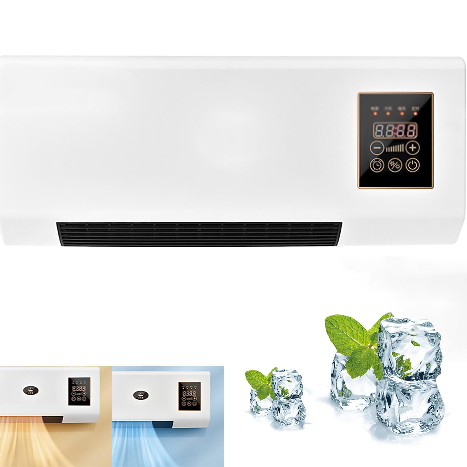MESCXTY 2000W Wall Mounted Air Conditioner, Split System with Remote, Portable Cooling & Heating Unit for Home Office Bedroom