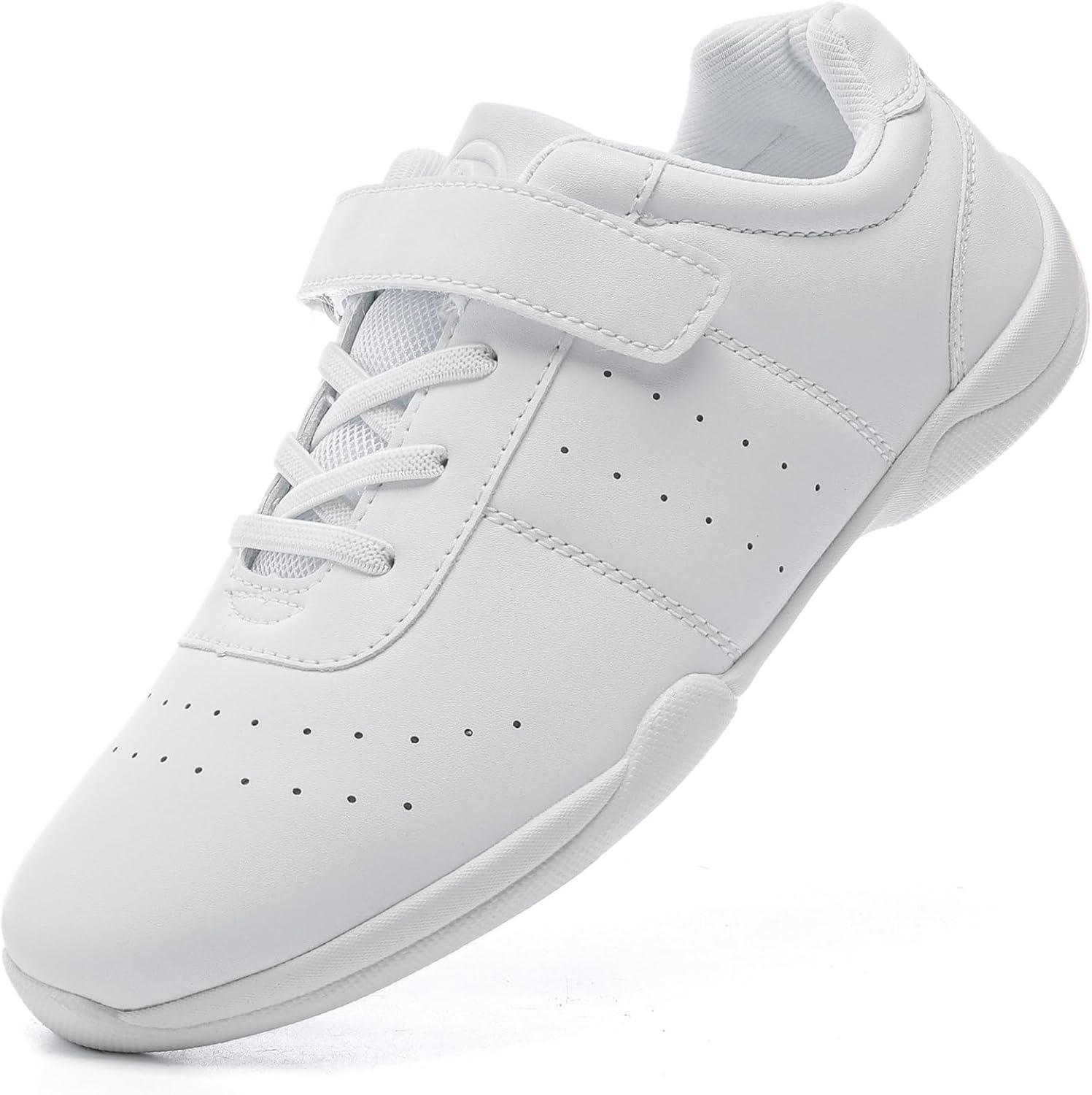 WUIWUIYU Boys Girls Hook&-Loop/Lace-up School Cheerleading Jazz Dance Yoga Sport Shoes Competition Training Sneakers