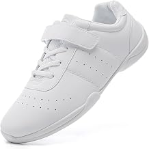 WUIWUIYU Boys Girls Hook&-Loop/Lace-up School Cheerleading Jazz Dance Yoga Sport Shoes Competition Training Sneakers